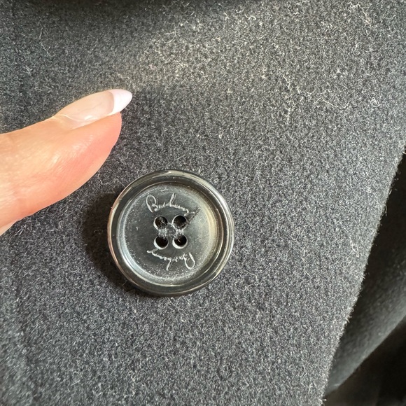 Burberry Black Wool and Cashmere Coat with Belt - Picture 7 of 9